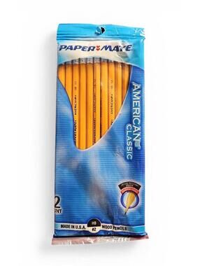 Vintage Paper Mate American Classic #2 HB Wood Pencils 12 Pack MADE IN USA NOS